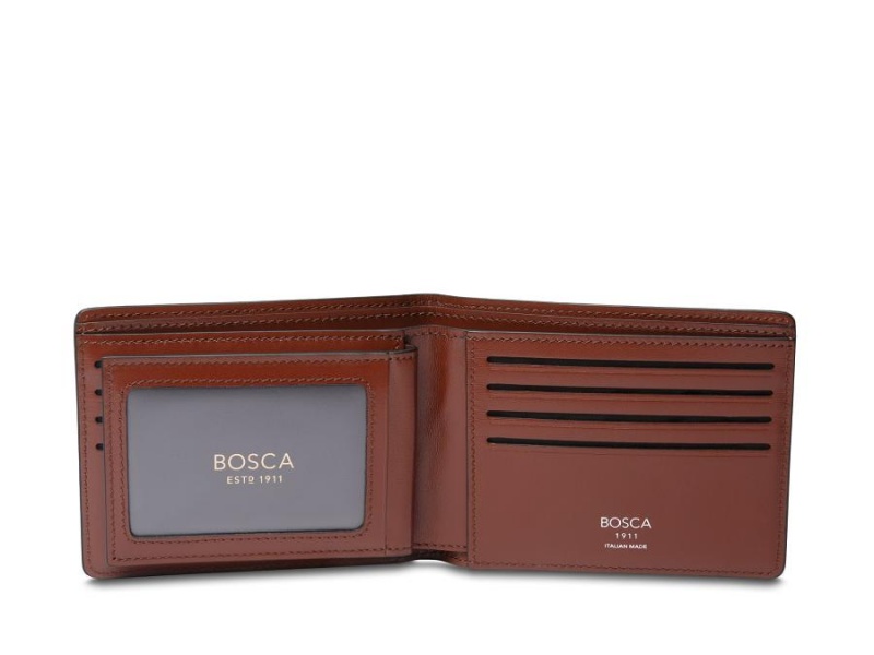 Bosca Italia Slim 10 Pocket Flip I.D. Bifold Bruna | MSEFT93886