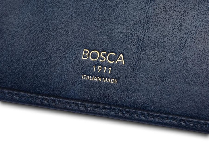 Bosca Italia Small Bifold Blå | SEQAV67095