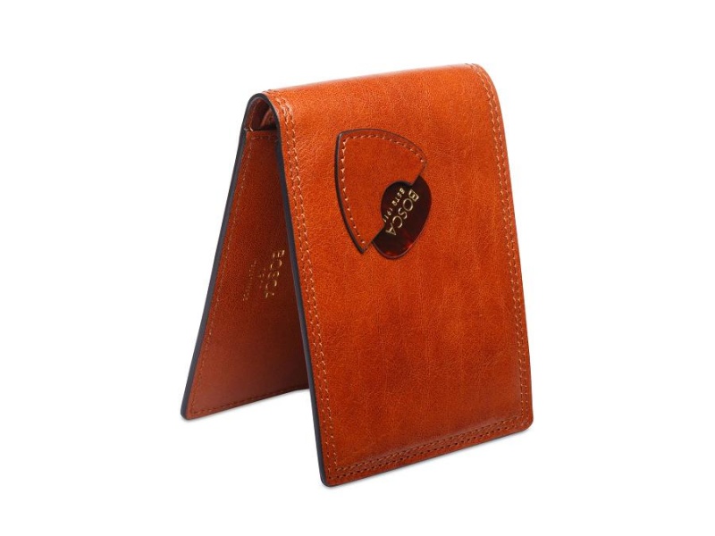 Bosca Italia Small Guitar Pick Wallet Bruna | FSEHY54265