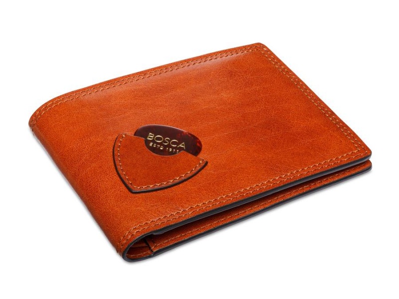 Bosca Italia Small Guitar Pick Wallet Bruna | FSEHY54265