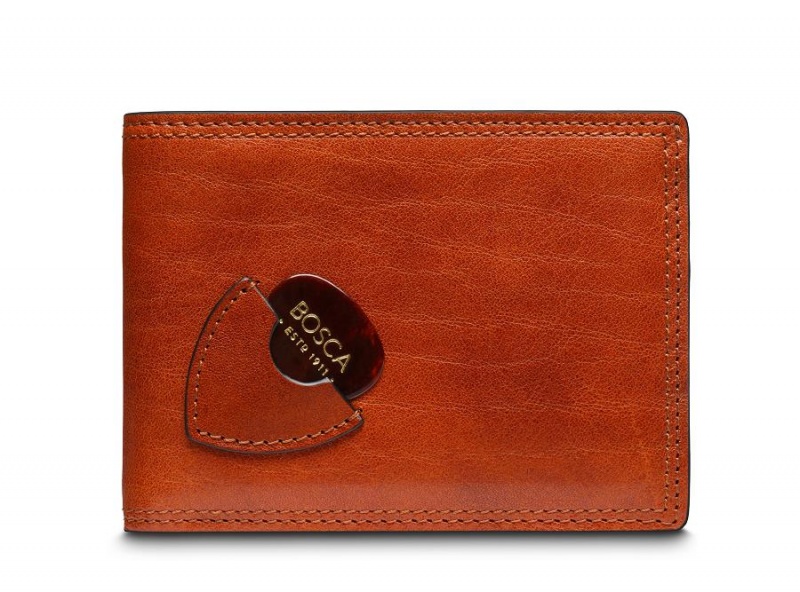 Bosca Italia Small Guitar Pick Wallet Bruna | SENZX27876