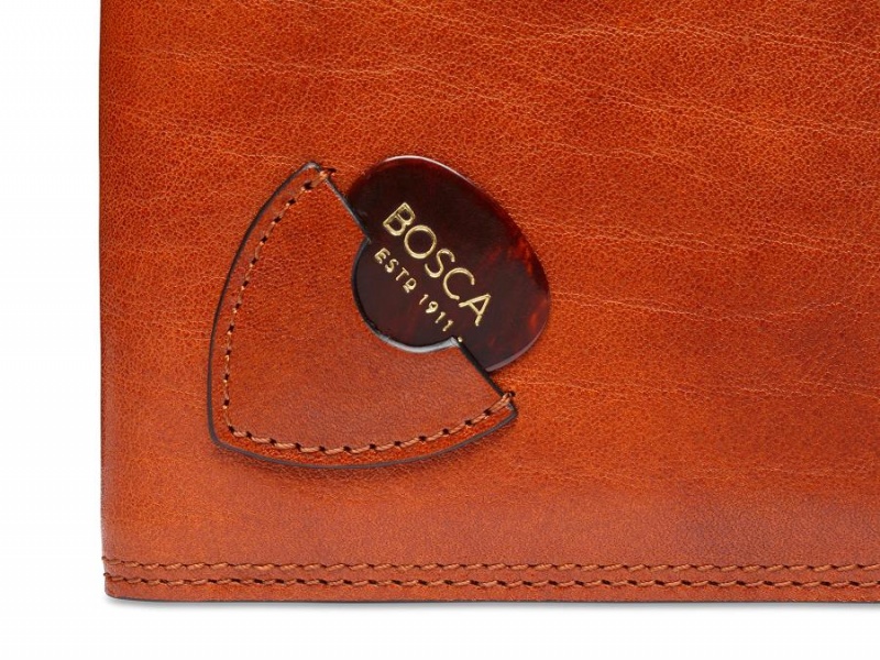 Bosca Italia Small Guitar Pick Wallet Bruna | SENZX27876