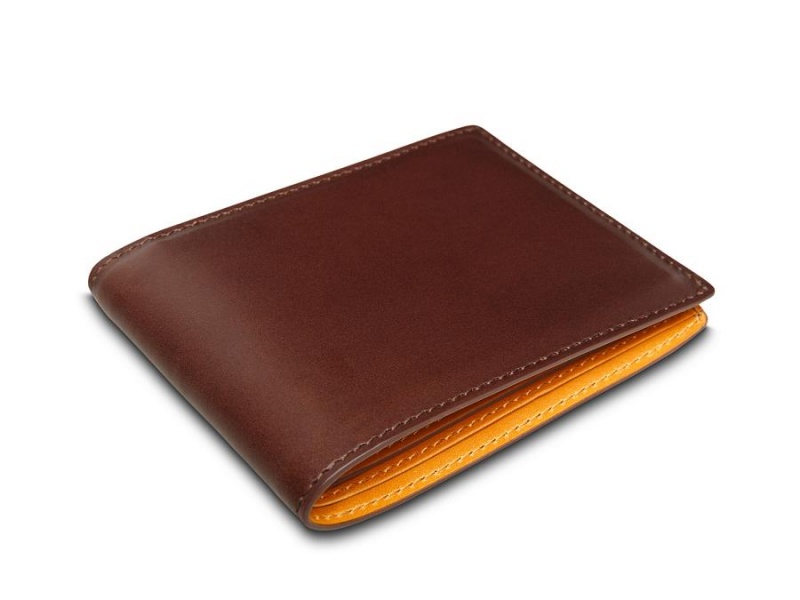 Bosca Italo Contrast 8 Pocket Wallet Bruna Gula | GSEUC41283