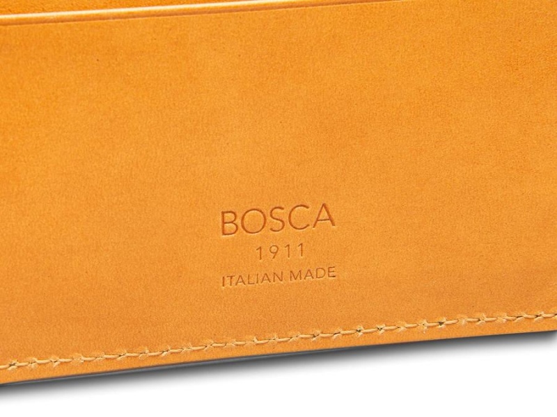 Bosca Italo Contrast 8 Pocket Wallet Bruna Gula | GSEUC41283