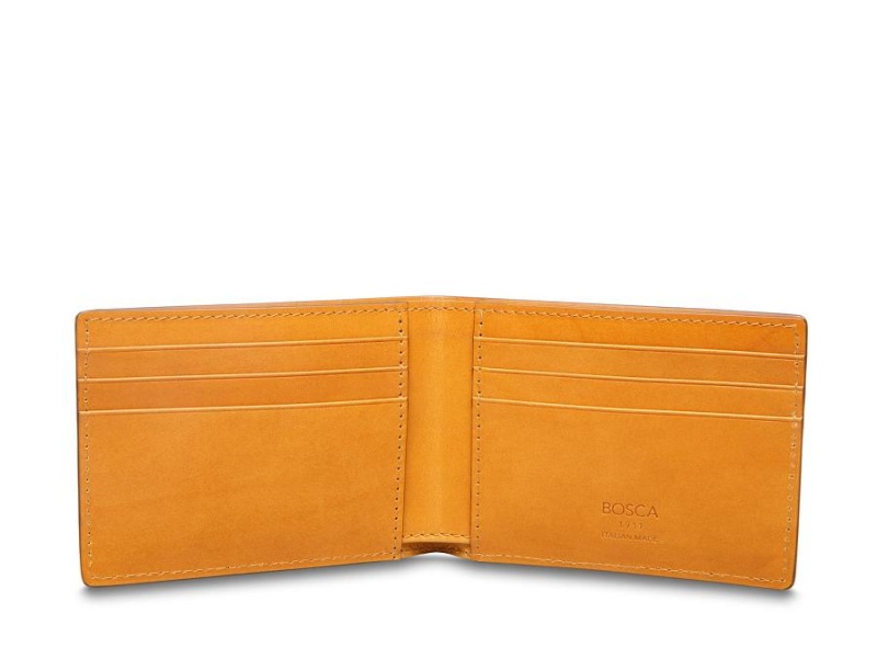 Bosca Italo Contrast Small Bifold Wallet Bruna Gula | PSEER55075