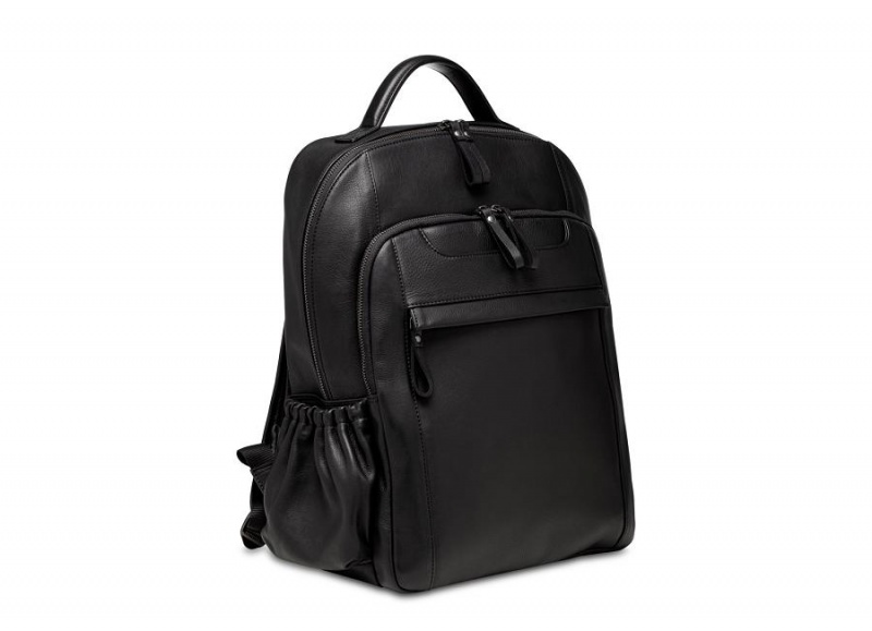 Bosca Klassiska Nappa Backpack Svarta | PSEER87441