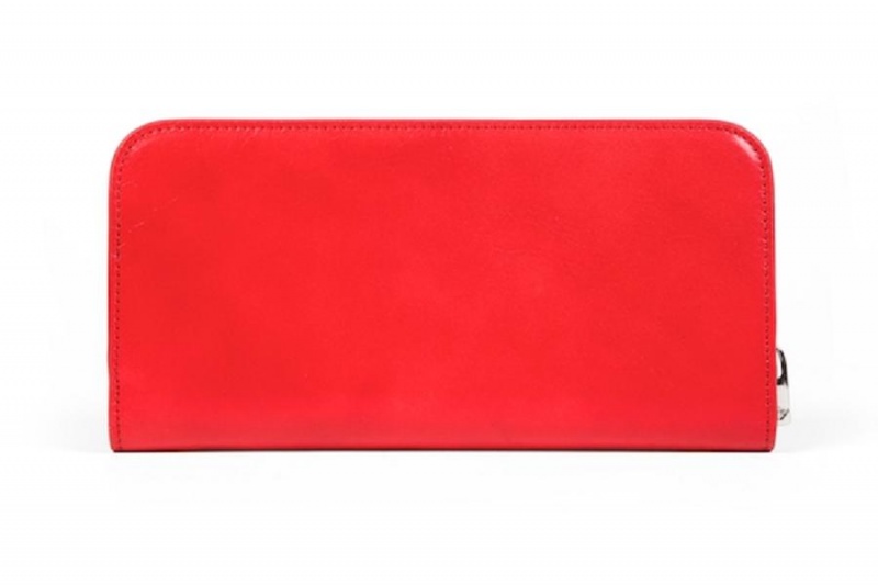 Bosca Large Snap Clutch Röda | PSEER22215