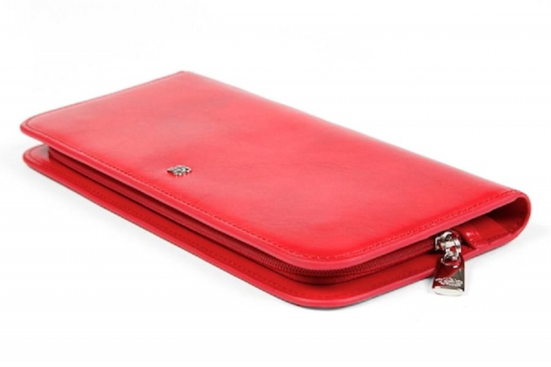 Bosca Large Snap Clutch Röda | PSEER22215