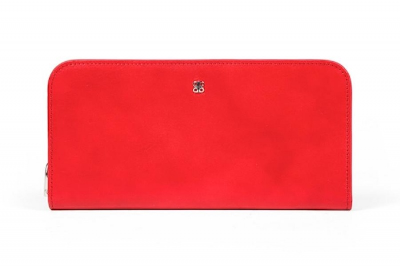 Bosca Large Snap Clutch Röda | PSEER22215