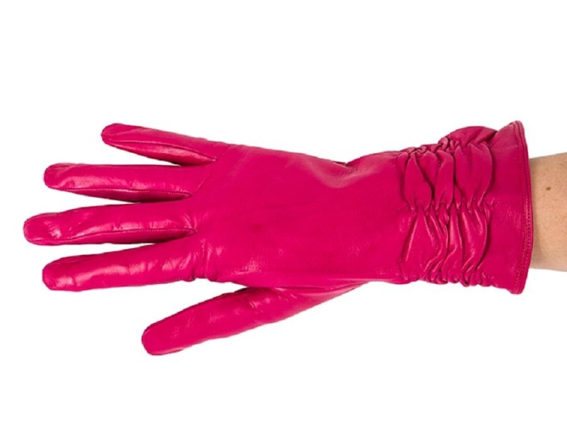 Bosca Long Lambskin Glove w/ Pleat Rosa | SEEAH44756