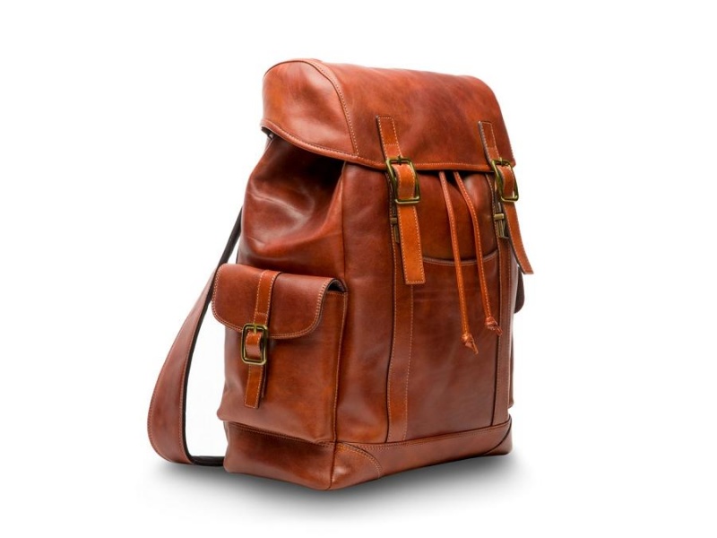 Bosca Pathfinder All Läder Backpack Bruna | YSEVQ40913