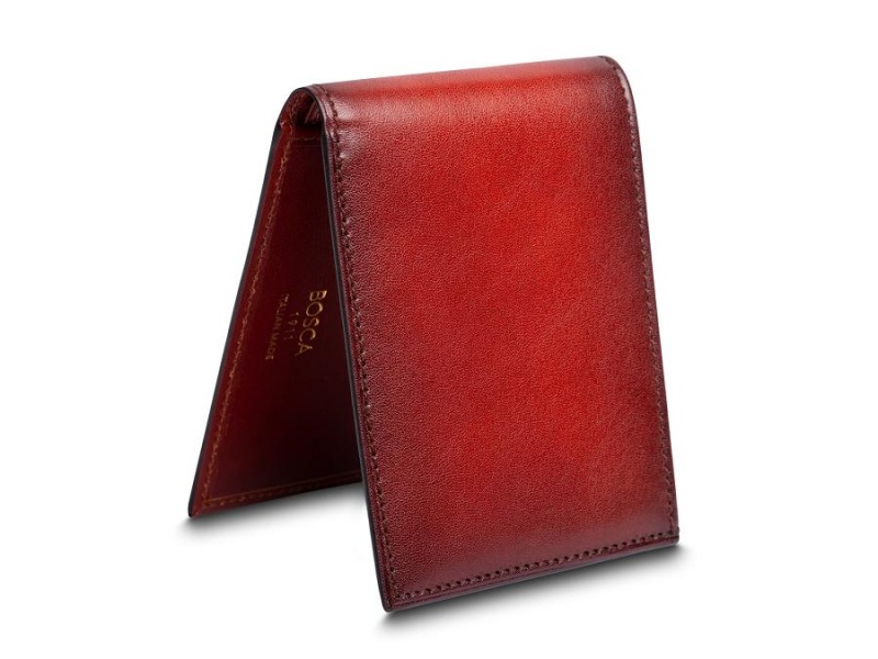 Bosca Small Bifold Wallet Mörkröda | PSEER39382