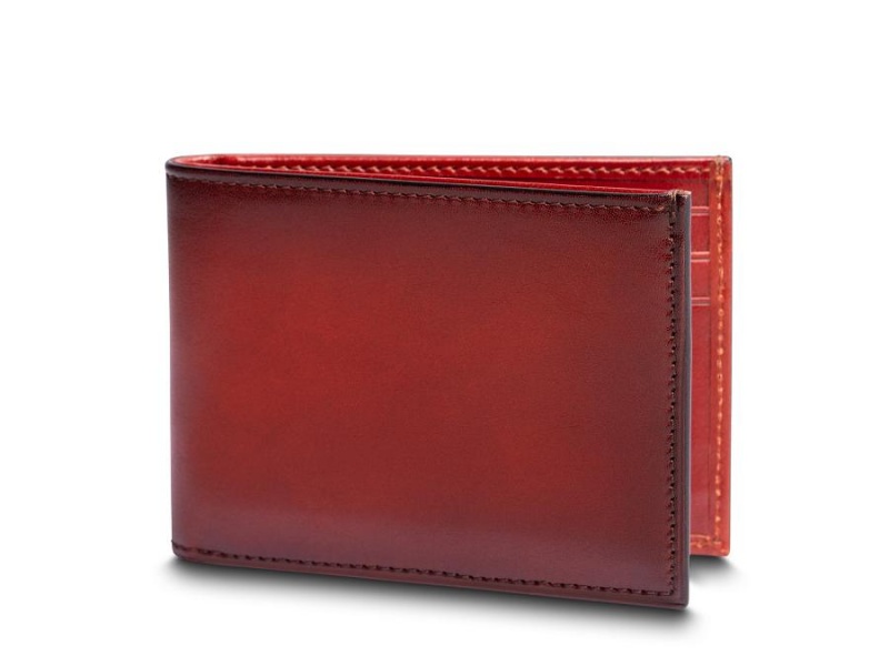 Bosca Small Bifold Wallet Mörkröda | PSEER39382