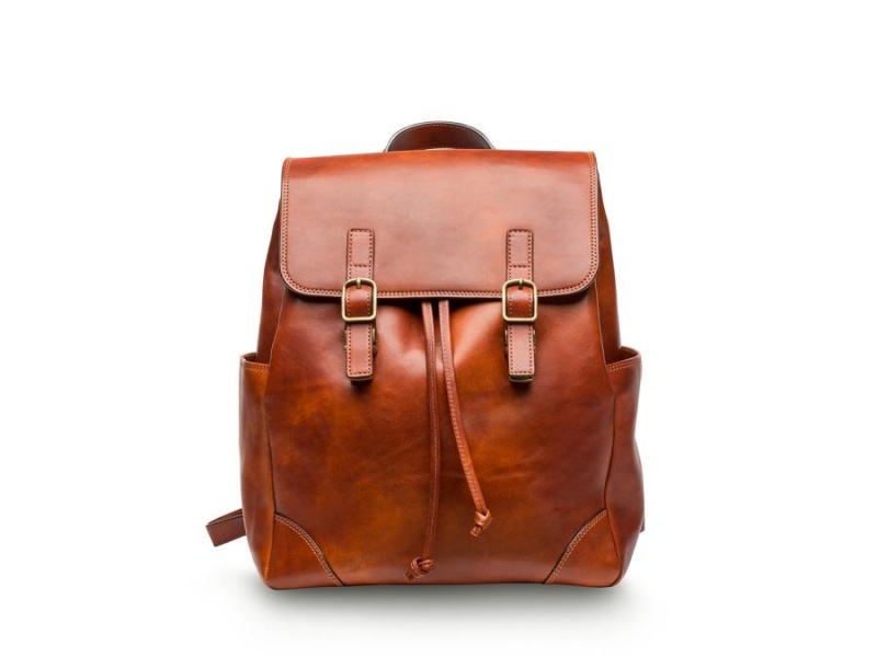 Bosca Sparrow Small Läder Backpack Bruna | SEJBT49184