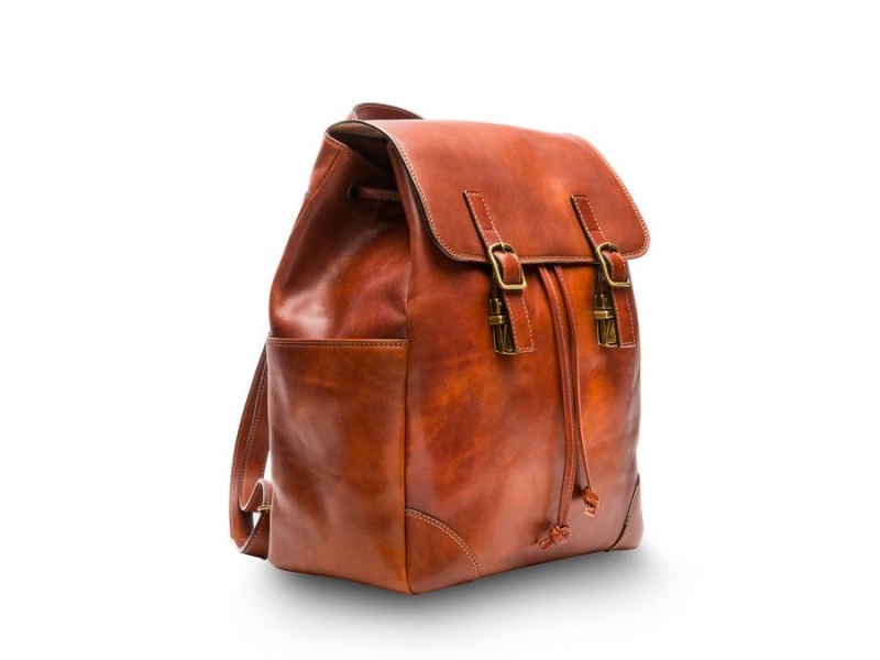 Bosca Sparrow Small Läder Backpack Bruna | SEJBT49184