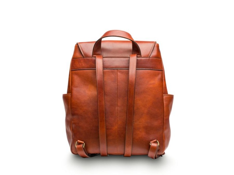 Bosca Sparrow Small Läder Backpack Bruna | SEEGJ87151