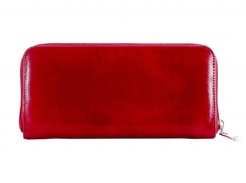 Bosca Zip Around Wallet Röda | SEXBR49068